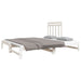 Pat de zi extensibil, alb, 2x(90x190) cm, lemn masiv de pin - WALTI WALTI