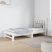 Pat de zi extensibil, alb, 2x(90x190) cm, lemn masiv de pin - WALTI WALTI