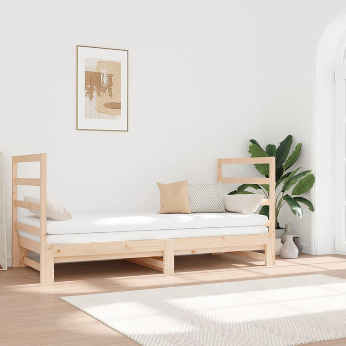 Pat de zi extensibil, 2x(90x190) cm, lemn masiv de pin - WALTI WALTI