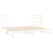 Pat de zi extensibil, alb, 2x(90x190) cm, lemn masiv de pin - WALTI WALTI