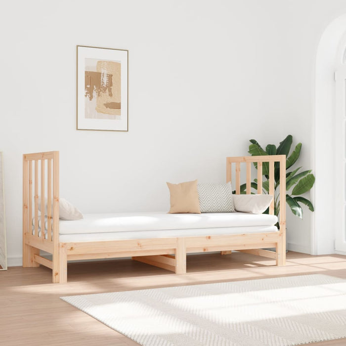 Pat de zi extensibil, 2x(90x190) cm, lemn masiv de pin - WALTI WALTI