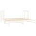 Pat de zi extensibil, alb, 2x(90x190) cm, lemn masiv de pin - WALTI WALTI