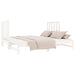 Pat de zi extensibil, alb, 2x(90x190) cm, lemn masiv de pin - WALTI WALTI