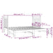 Pat de zi extensibil, 2x(90x190) cm, lemn masiv de pin - WALTI WALTI