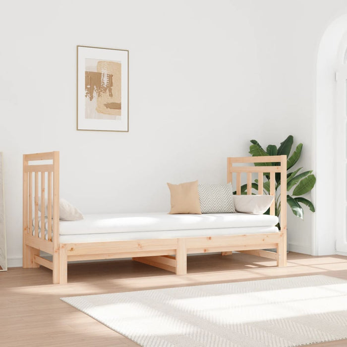 Pat de zi extensibil, 2x(90x190) cm, lemn masiv de pin - WALTI WALTI