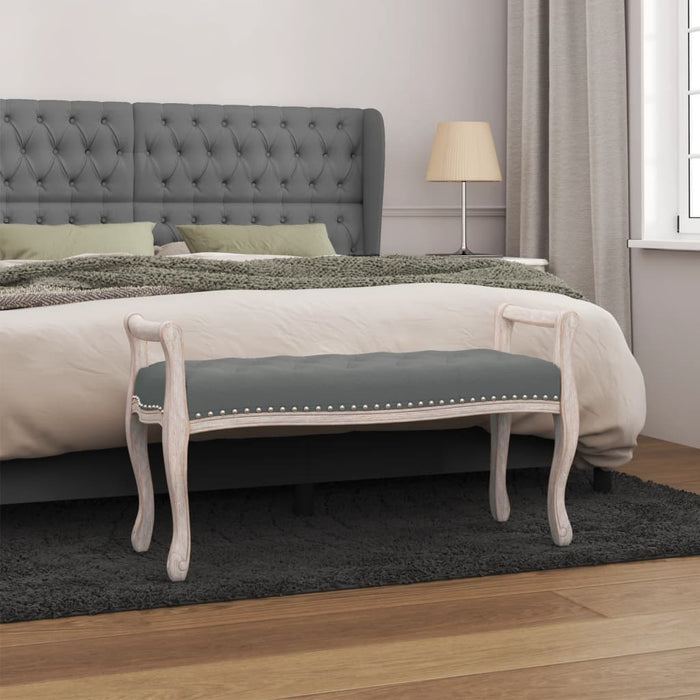Bancă, gri închis, 110x45x60 cm, textil - WALTI WALTI