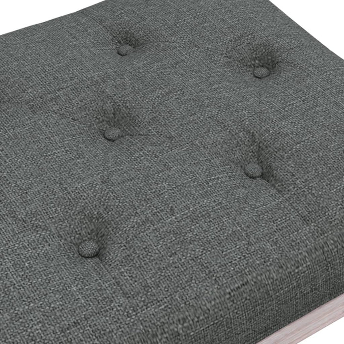 Bancă, gri închis, 110x40x49 cm, textil - WALTI WALTI