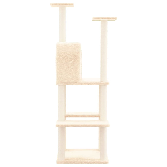 Ansamblu de pisici cu stâlpi din funie de sisal, crem, 144,5 cm - WALTI WALTI