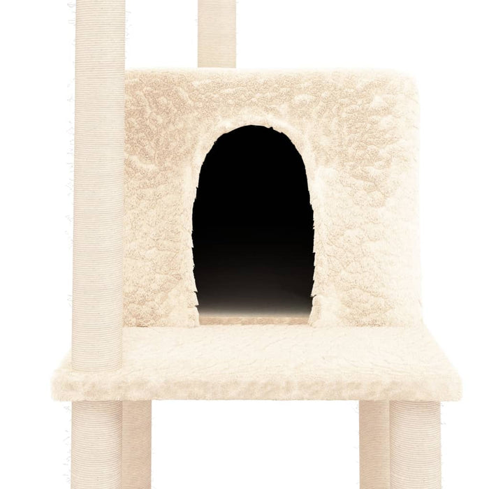 Ansamblu de pisici cu stâlpi din funie de sisal, crem, 144,5 cm - WALTI WALTI