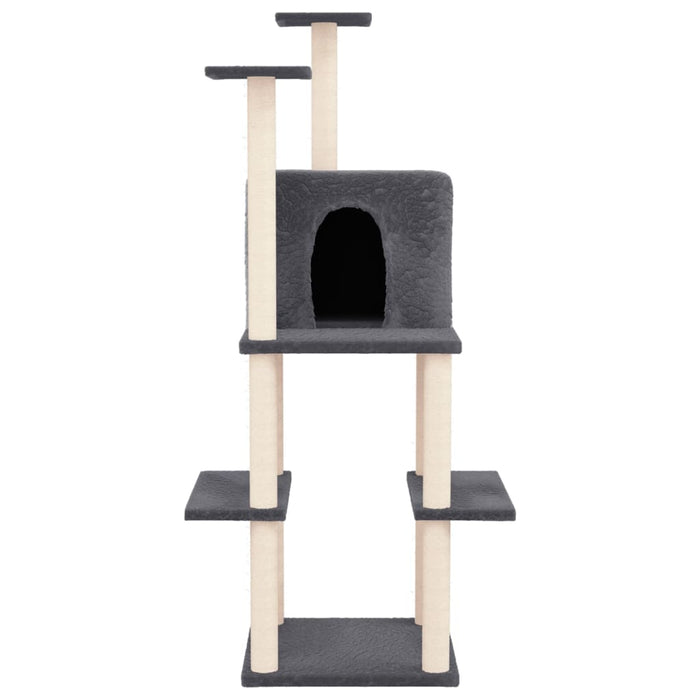 Ansamblu de pisici, stâlpi din funie sisal, gri închis 144,5 cm - WALTI WALTI