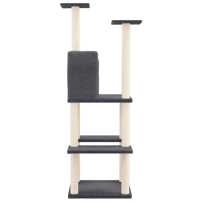 Ansamblu de pisici, stâlpi din funie sisal, gri închis 144,5 cm - WALTI WALTI