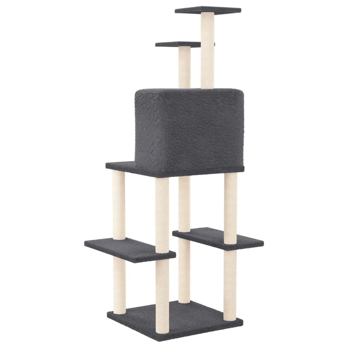 Ansamblu de pisici, stâlpi din funie sisal, gri închis 144,5 cm - WALTI WALTI