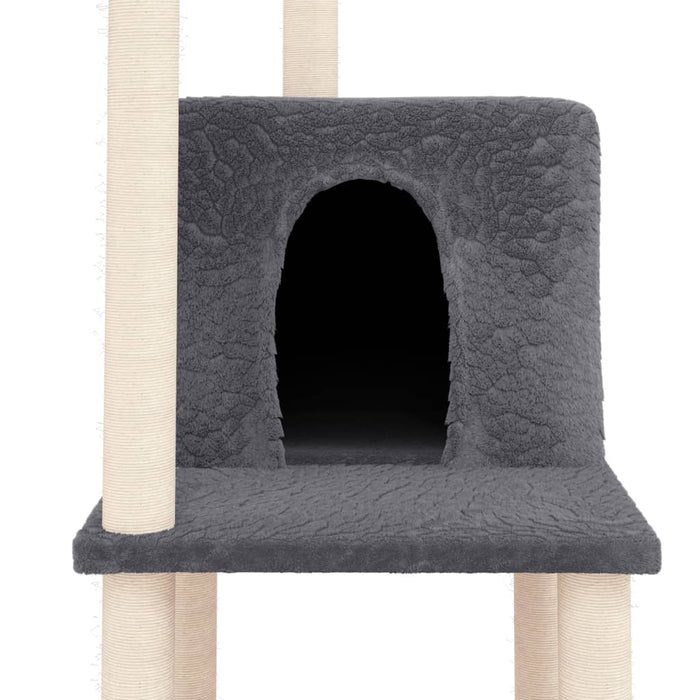 Ansamblu de pisici, stâlpi din funie sisal, gri închis 144,5 cm - WALTI WALTI