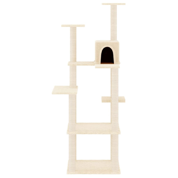 Ansamblu de pisici cu stâlpi din funie de sisal, crem, 153 cm WALTI