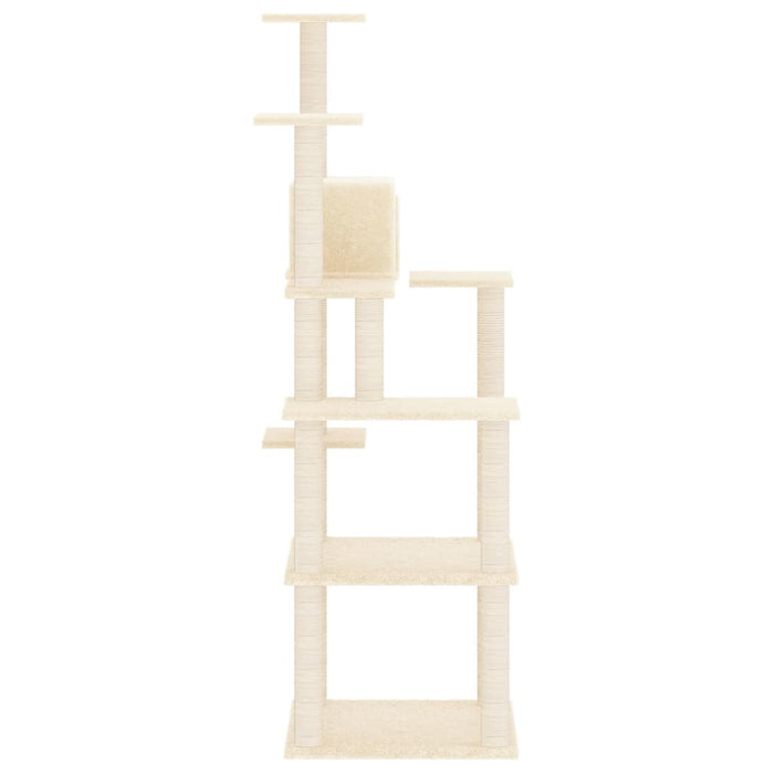 Ansamblu de pisici cu stâlpi din funie de sisal, crem, 153 cm WALTI