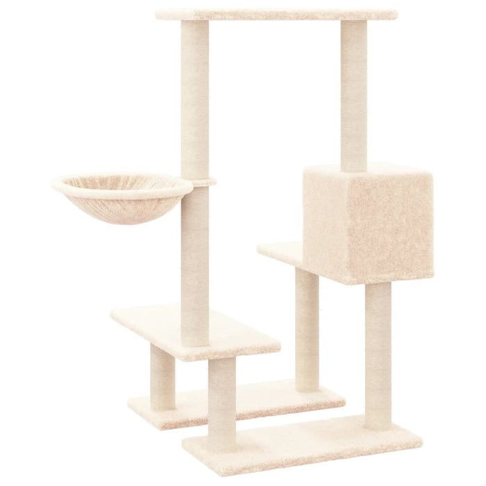 Ansamblu de pisici cu stâlpi din funie de sisal, crem, 94,5 cm - WALTI WALTI
