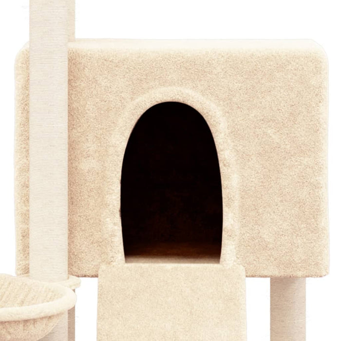 Ansamblu de pisici cu stâlpi din funie de sisal, crem, 96 cm - WALTI WALTI