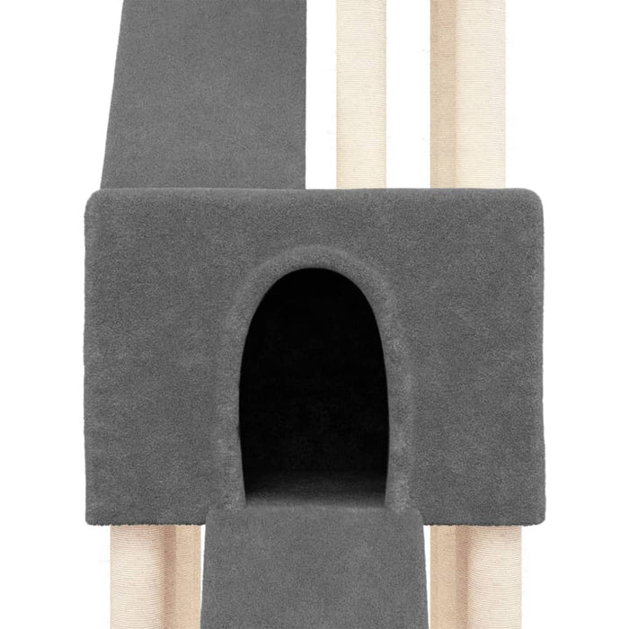 Ansamblu de pisici, stâlpi din funie sisal, gri închis, 190 cm - WALTI WALTI