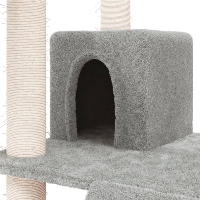 Ansamblu de pisici, stâlpi din funie sisal, gri deschis, 83 cm - WALTI WALTI