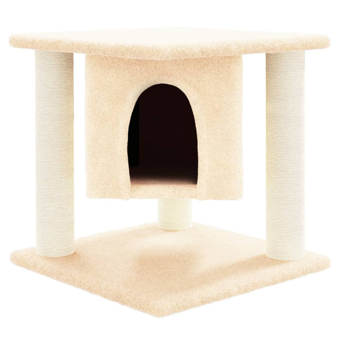 Ansamblu de pisici cu stâlpi din funie de sisal, crem, 37 cm - WALTI WALTI