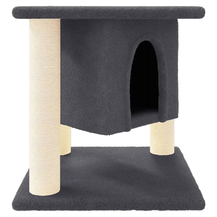 Ansamblu pisici cu stâlpi din funie sisal, gri închis, 37 cm WALTI