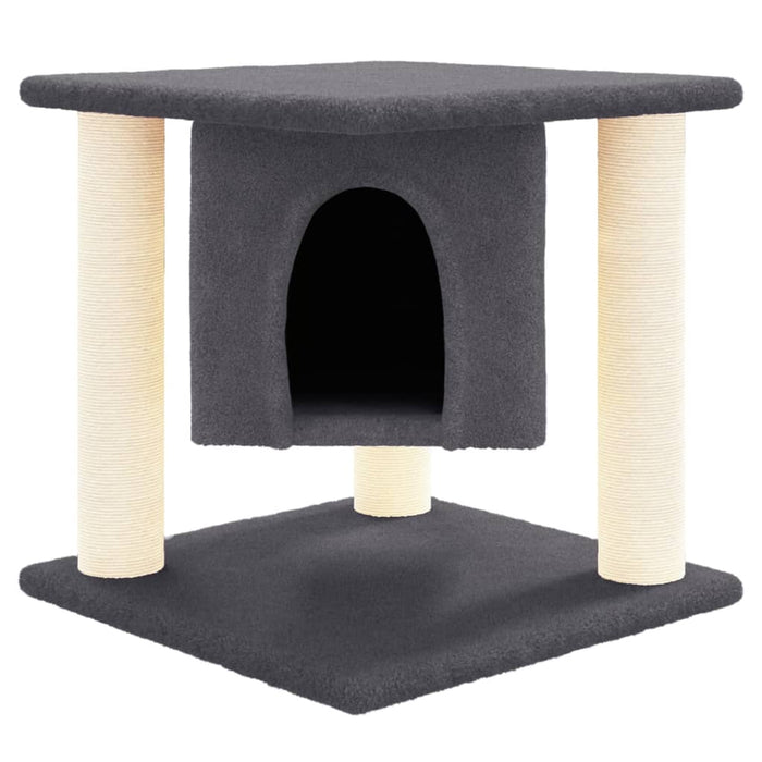 Ansamblu pisici cu stâlpi din funie sisal, gri închis, 37 cm WALTI