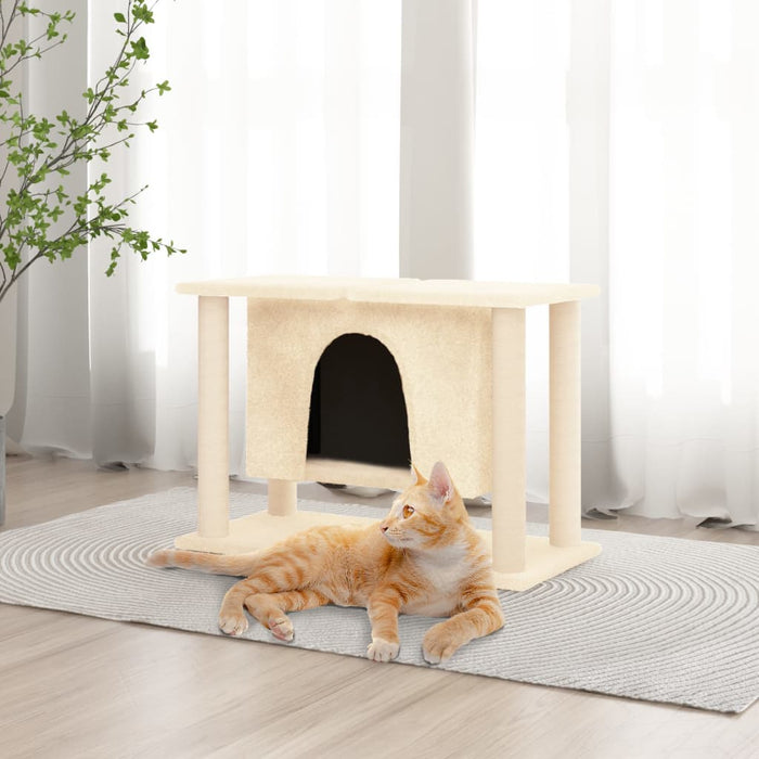 Ansamblu de pisici cu stâlpi din funie de sisal, crem, 50 cm WALTI