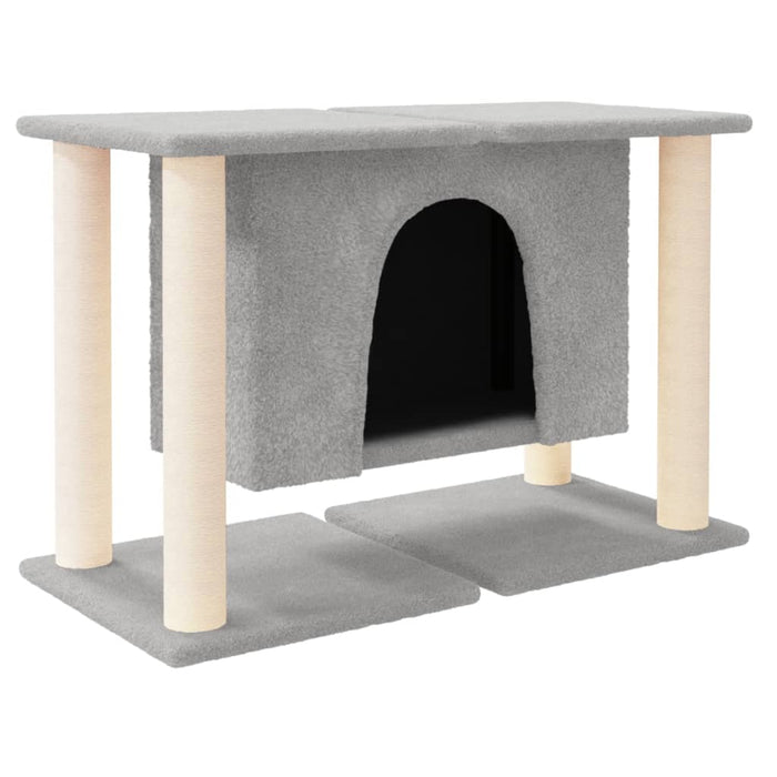 Ansamblu de pisici, stâlpi din funie sisal, gri deschis, 50 cm WALTI