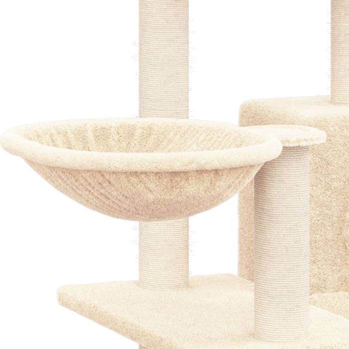 Ansamblu de pisici cu stâlpi din funie de sisal, crem, 82 cm - WALTI WALTI