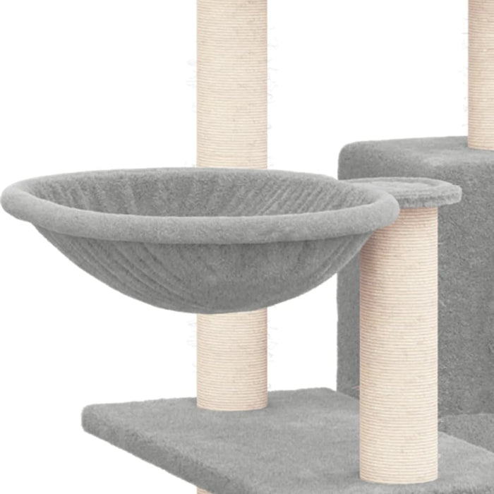 Ansamblu de pisici, stâlpi din funie sisal, gri deschis, 82 cm WALTI