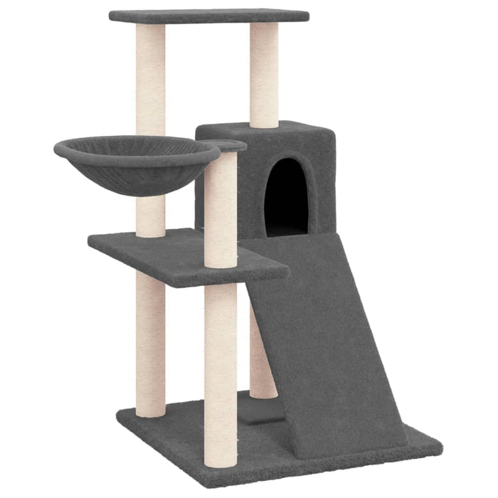 Ansamblu pisici cu stâlpi din funie sisal, gri închis, 82 cm - WALTI WALTI