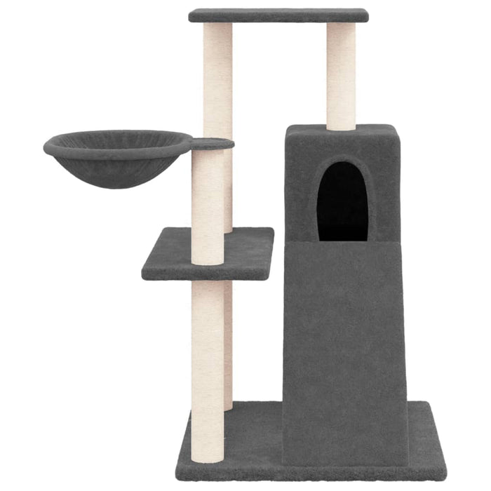 Ansamblu pisici cu stâlpi din funie sisal, gri închis, 82 cm - WALTI WALTI