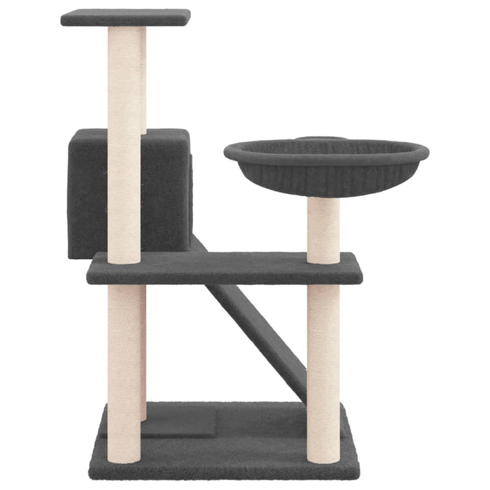 Ansamblu pisici cu stâlpi din funie sisal, gri închis, 82 cm - WALTI WALTI