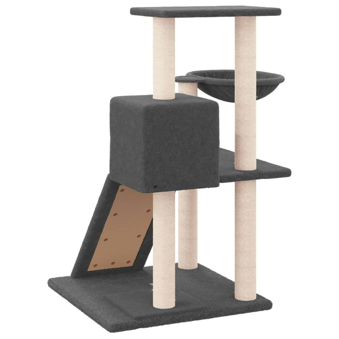 Ansamblu pisici cu stâlpi din funie sisal, gri închis, 82 cm - WALTI WALTI