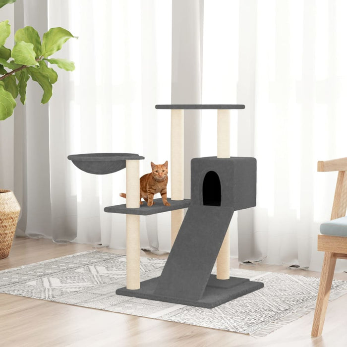 Ansamblu pisici cu stâlpi din funie sisal, gri închis, 82 cm - WALTI WALTI