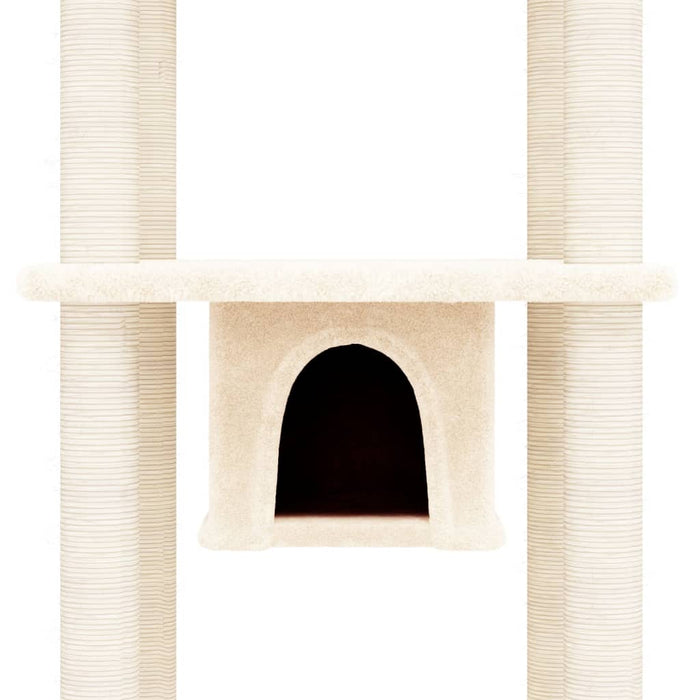 Ansamblu de pisici cu stâlpi din funie de sisal, crem, 169 cm - WALTI WALTI