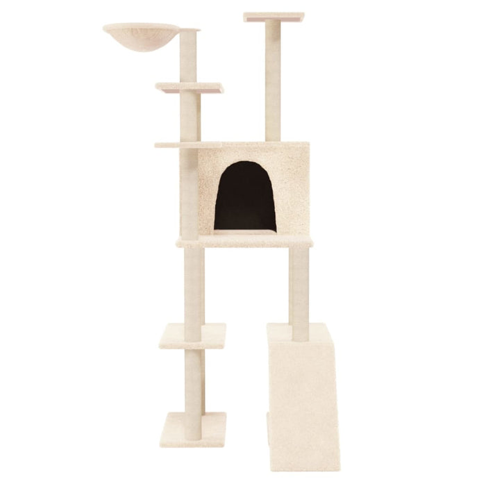 Ansamblu de pisici cu stâlpi din funie de sisal, crem, 166 cm - WALTI WALTI