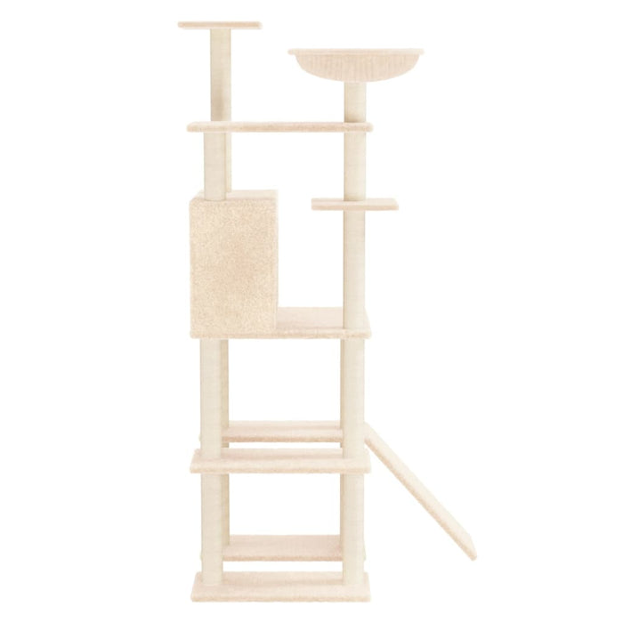 Ansamblu de pisici cu stâlpi din funie de sisal, crem, 166 cm - WALTI WALTI
