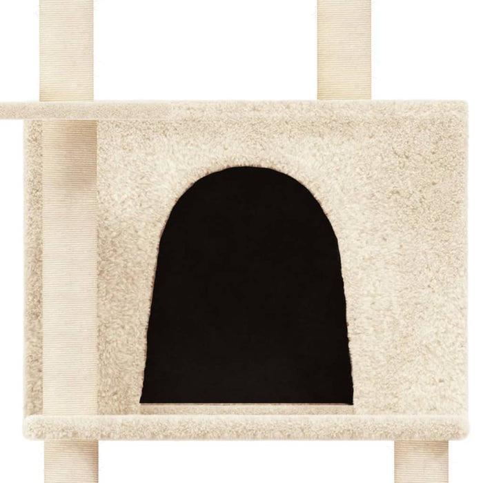 Ansamblu de pisici cu stâlpi din funie de sisal, crem, 166 cm - WALTI WALTI