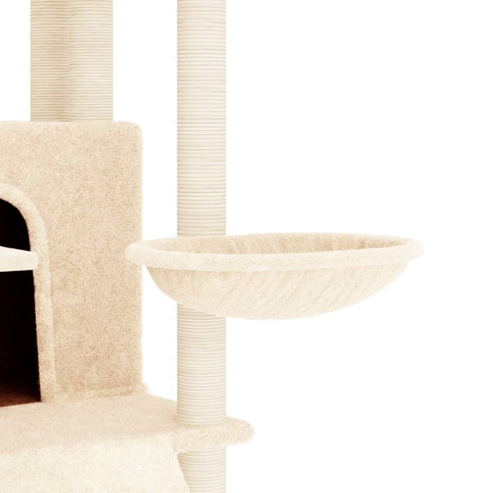 Ansamblu de pisici cu stâlpi din funie de sisal, crem, 154 cm WALTI