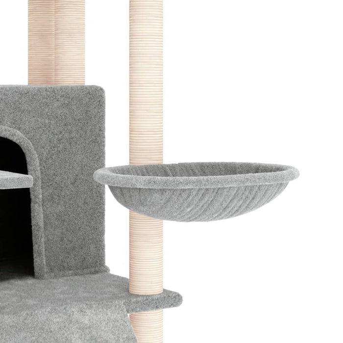 Ansamblu de pisici, stâlpi din funie sisal, gri deschis, 154 cm - WALTI WALTI