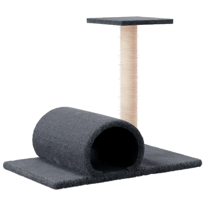 Stâlp zgâriere de pisici cu tunel, gri închis, 60x34,5x50 cm - WALTI WALTI