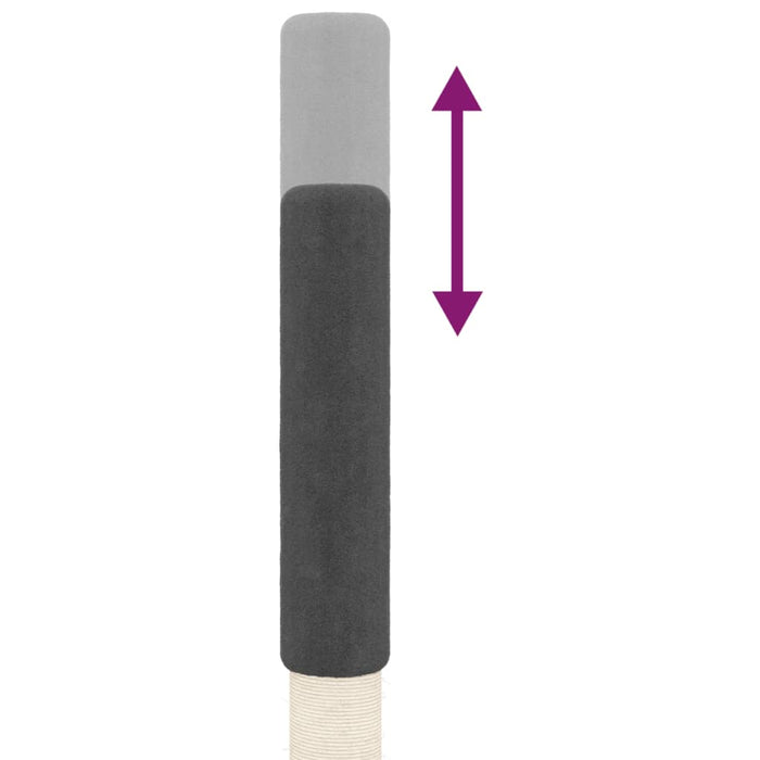 Ansamblu pisici podea până la tavan, gri închis, 263,5-289,5 cm WALTI