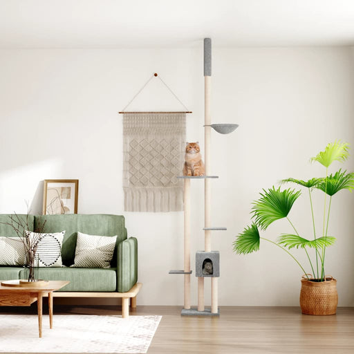 Ansamblu pisici podea până la tavan gri deschis 258,5-284,5 cm - WALTI WALTI