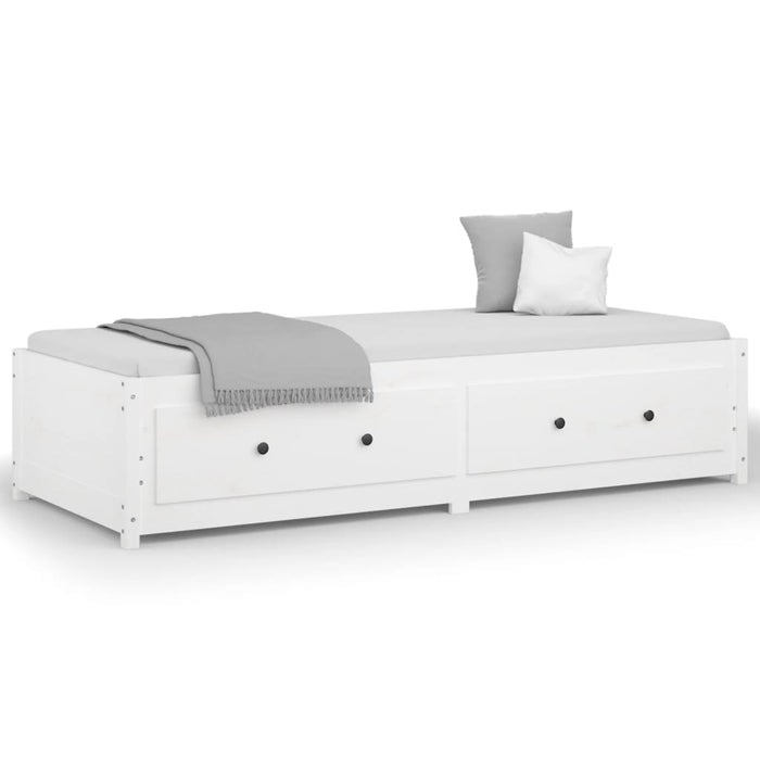 Pat de zi Single, alb, 90x190 cm, lemn masiv de pin WALTI