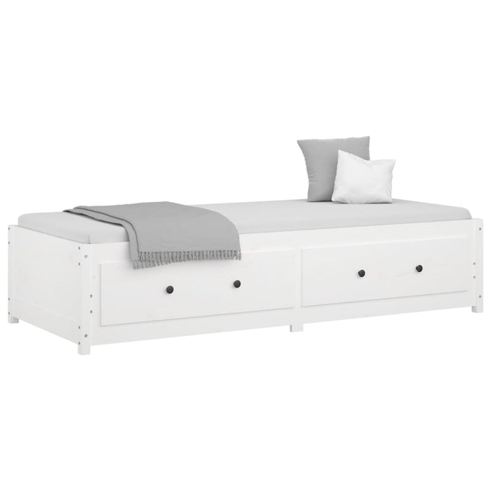 Pat de zi Single, alb, 90x190 cm, lemn masiv de pin WALTI