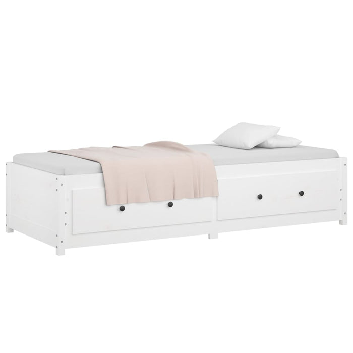 Pat de zi Single, alb, 90x190 cm, lemn masiv de pin WALTI