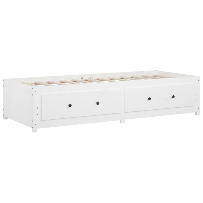Pat de zi Single, alb, 90x190 cm, lemn masiv de pin WALTI