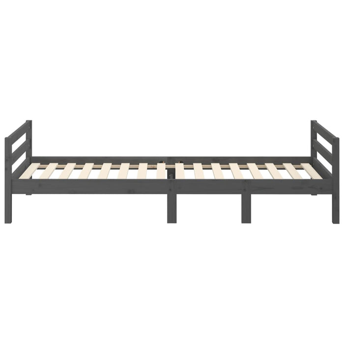 Cadru de pat, gri, 75x190 cm, lemn masiv de pin WALTI