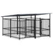 Padoc pentru câini de exterior cu acoperiș, 3,75 m², oțel - WALTI WALTI